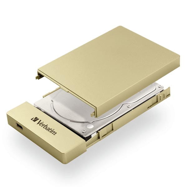 Verbatim metalowa obudowa, Store N Go, 2.5", USB 3.1 (3.2 Gen 2), 53104, złota, dla wewnętrznego dysku HDD i SSD