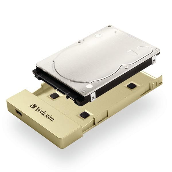 Verbatim metalowa obudowa, Store N Go, 2.5", USB 3.1 (3.2 Gen 2), 53104, złota, dla wewnętrznego dysku HDD i SSD
