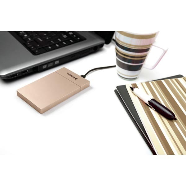 Verbatim metalowa obudowa, Store N Go, 2.5", USB 3.1 (3.2 Gen 2), 53104, złota, dla wewnętrznego dysku HDD i SSD