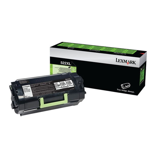 Lexmark oryginalny toner 52D2X0L, black, 45000s, 522XL, do etykiet, extra duża pojemność, return, Lexmark MS711dn, O