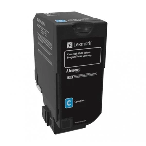 Lexmark oryginalny toner 74C2HC0, cyan, 12000s, high capacity