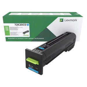 Lexmark oryginalny toner 72K20C0, cyan, 8000s, extra duża pojemność, return