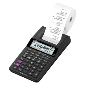 Casio Kalkulator HR 8 RCE BK, czarna, biurkowy, 12 miejsc, 1 kolorowy wydruk