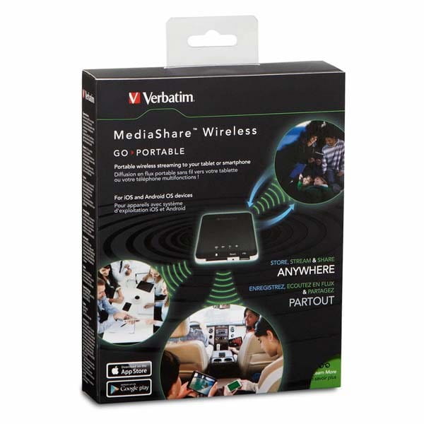 Verbatim Mediashare Wireless Portable, USB 3.0 (3.2 Gen 1), 98243, czarny, USB, SD karta