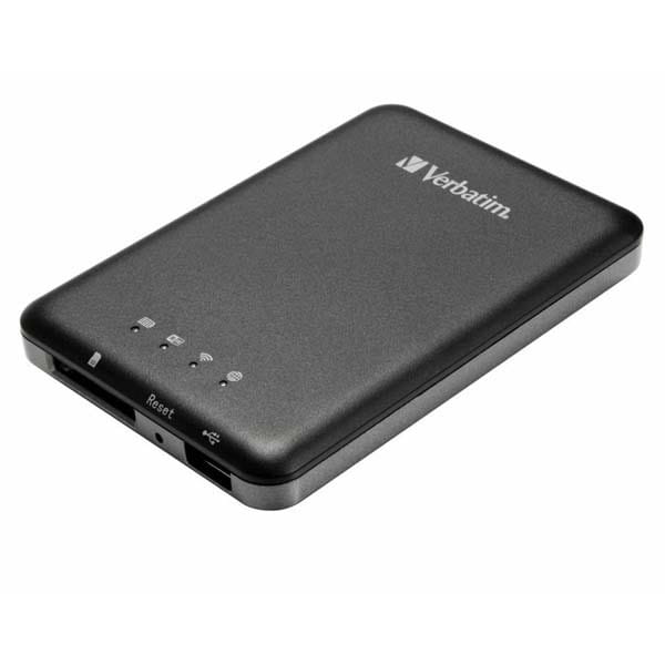 Verbatim Mediashare Wireless Portable, USB 3.0 (3.2 Gen 1), 98243, czarny, USB, SD karta