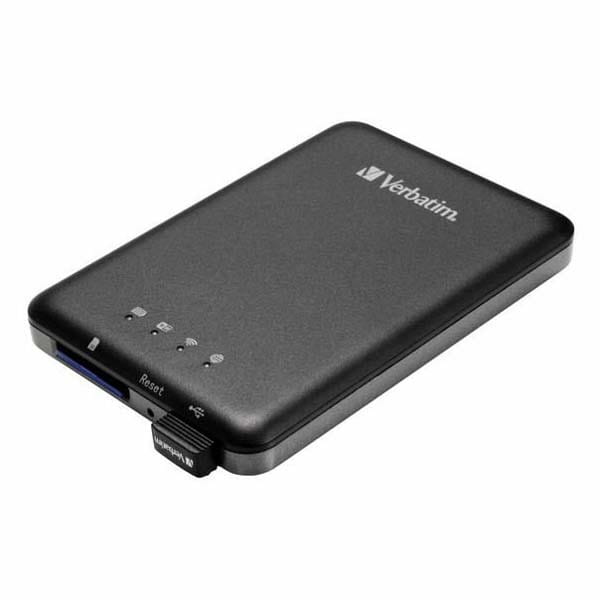 Verbatim Mediashare Wireless Portable, USB 3.0 (3.2 Gen 1), 98243, czarny, USB, SD karta