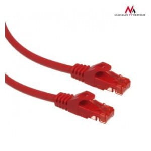 Patchcord Maclean MCTV-300 R UTP cat6 wtyk-wtyk 0,5m czerwony