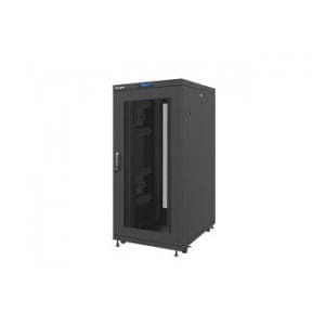 Szafa instalacyjna stojąca 19" 27U 800x1000 LCD Drzwi Perforowane czarna Lanberg (flat pack)