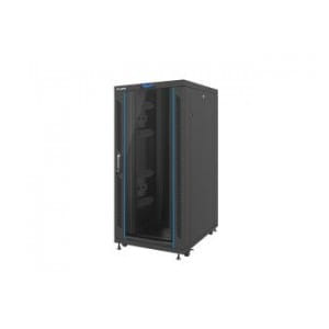 Szafa instalacyjna stojąca 19" 27U 800x1000 LCD Drzwi Szklane czarna Lanberg (flat pack)