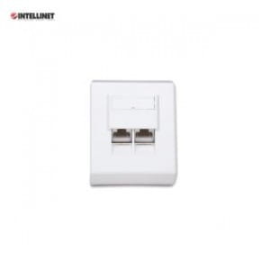 Gniazdo natynkowe Intellinet Cat.5e 2xRJ45 FTP, białe