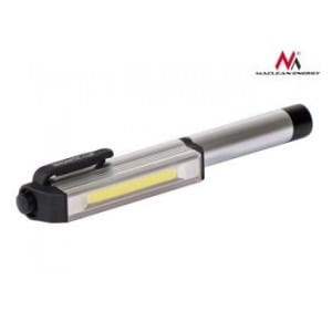 Lampa warsztatowa LED Maclean MCE121S długopis srebrno-czarny magnetyczna COB