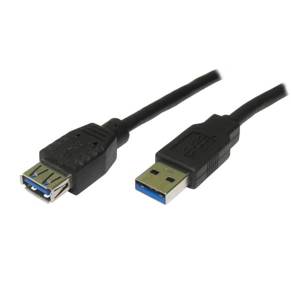 Kabel USB (3.0), USB A M- USB A F, 1.8m, czarny