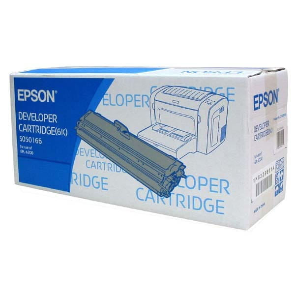 Epson oryginalny toner C13S050166, black, 6000s, uszkodzone opakowanie typ B, Epson EPL-6200, 6200N, O