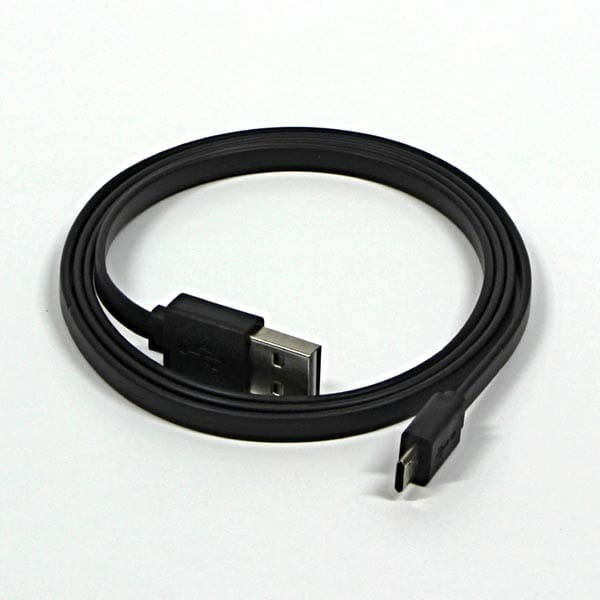 Kabel USB (2.0), USB A M reversible- USB micro M reversible, 0.3m, płaski, czarny, dwustronny