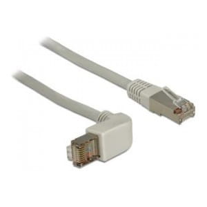 Patchcord Delock SSTP kat.6A 1m kątowy LS0H miedź szary