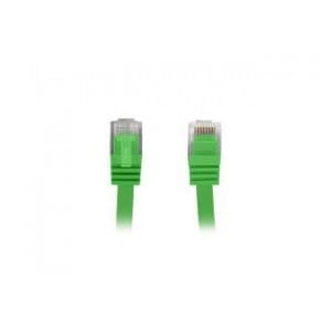 Patchcord Lanberg UTP kat.5e 0,5m zielony płaski
