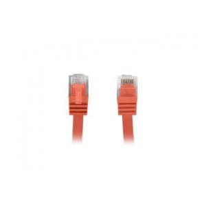 Patchcord Lanberg UTP kat.5e 1m czerwony płaski
