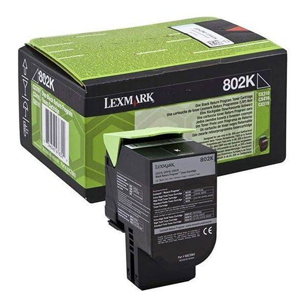 Lexmark oryginalny toner 80C20KE, black, 1000s, return, Lexmark CX310dn, CX310n, CX410de, CX410, O
