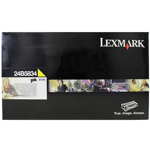 Lexmark oryginalny toner 24B5834, yellow, 18000s, extra duża pojemność, return, Lexmark XS796de,XS796dte, O