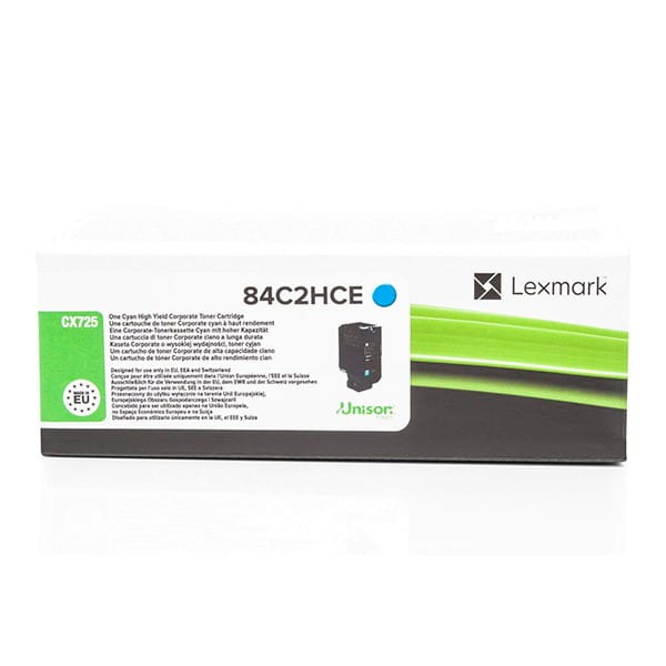 Lexmark oryginalny toner 84C2HCE, cyan, 16000s, high capacity, return, Lexmark CX725de,CX725dhe,CX725dthe, O