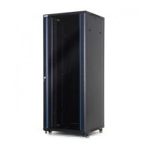 Szafa stojąca START.LAN rack 19" 42U 800x1000mm czarna (drzwi przednie szklane)