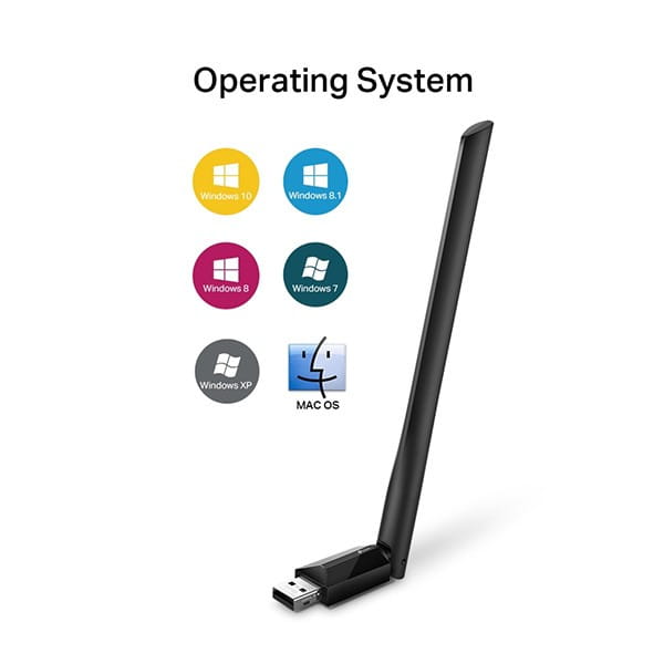 TP-LINK USB klient Archer T2U Plus 2.4GHz i 5GHz, IPv6, 600Mbps, zewnętrzna anténa, 802.11ac, 5dBi antena