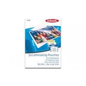 Folia Ednet do laminowania wizytówek 60x95mm, 80mikr., 50sztuk