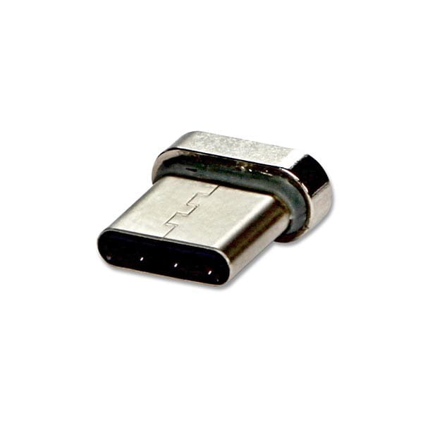 USB (2.0) Redukcja, Magnetický konec-USB C (3.1) M, 0, srebrna, redukcja do kabla magnetycznego