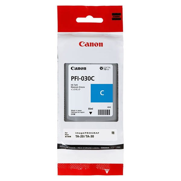 Canon oryginalny ink / tusz PFI-030C, cyan, 55ml, 3490C001, Canon iPF TA-20, iPF TA-30