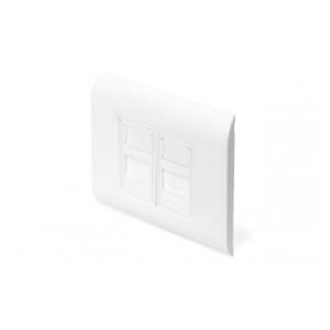 Ramka z adapterami DIGITUS 2x keystone, biała