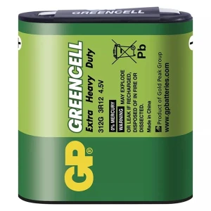 Bateria cynkowo-węglowa, 3R12, 3R12, 4.5V, GP, folia, 1-pack, Greencell