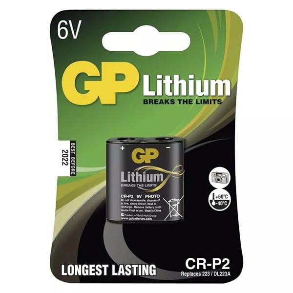 Bateria litowa, CR-P2, 6V, GP, blistr, 1-pack