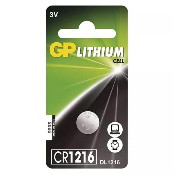 Bateria litowa, CR1216, 3V, GP, blistr, 1-pack