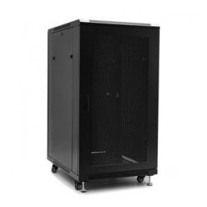Szafa serwerowa RACK 19" Netrack 22U/600x800mm, ZŁOŻONA, drzwi perforowane, czarna
