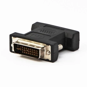 Video redukcja, DVI (24+5) M - VGA (D-sub) (F), czarna