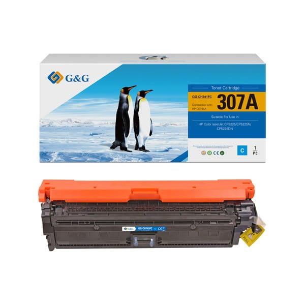 G&amp;G kompatybilny toner z CE741A, cyan, 7300s, NT-CH741FC, HP 307A, dla HP Color LaserJet CP5225, N
