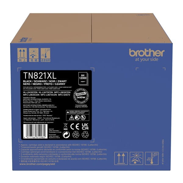 Brother oryginalny toner TN-821XLBK, black, 12000s, Brother HL-L9430CDN, HL-L9470CDN, MFC-L9670CDN, O