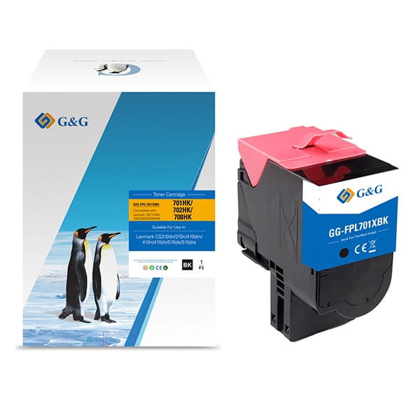 G&amp;G kompatybilny toner z 70C2HK0, black, 4000s, NT-CL701XFBK, high capacity, return, dla Lexmark CS510de, CS410dn, CS310dn, CS310n