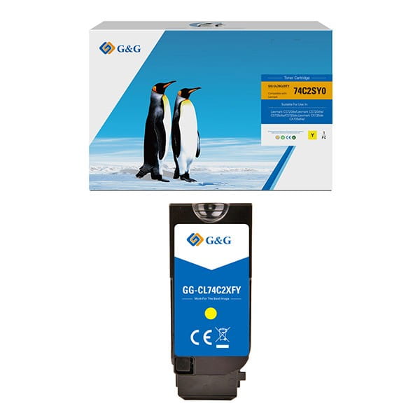 G&amp;G kompatybilny toner z 74C2SY0, yellow, 7000s, NT-CL74C1XFY, return, dla Lexmark CS720de,CS720dte,CS725de,CS725dte,CX725de,CX725
