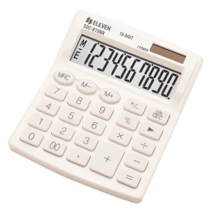 Eleven Kalkulator SDC810NRWHE, biała, biurkowy, 10 miejsc, podwójne zasilanie