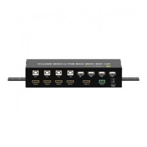 Przełącznik KVM Techly HDMI/USB 4x1 MultiViewer 4w1 FullHD 1080p