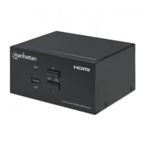 Przełącznik KVM Manhattan HDMI / USB 2x1 Dual-Monitor Video 4K*30Hz
