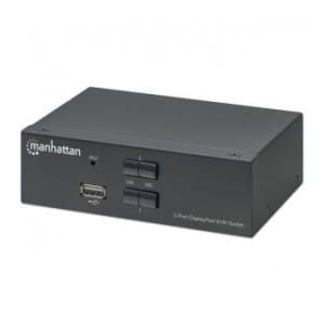 Przełącznik KVM Manhattan DisplayPort / USB 2x1 4K*60Hz
