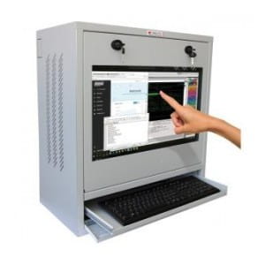 Szafa Techly na komputer przemysłowy PC i monitor dotykowy 22"
