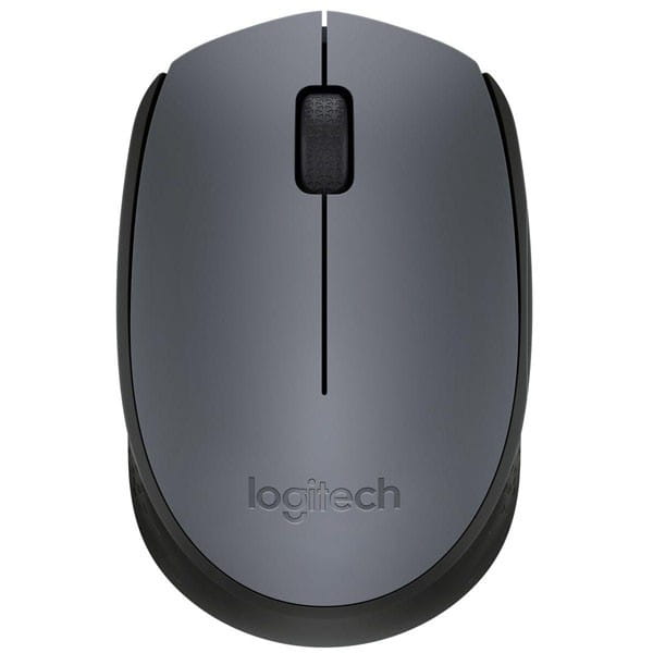 Logitech Mysz M170, 1000DPI, 2.4 [GHz], optyczna, 3kl., 1 scroll, bezprzewodowa, szara, 1 szt AA, odbiorn nano USB, biurowy