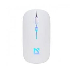 Mysz bezprzewodowa Defender TOUCH MM-997 optyczna 1600dpi 2.4 GHz + Bluetooth biała RGB AKUMULATOR bezklikowa silent