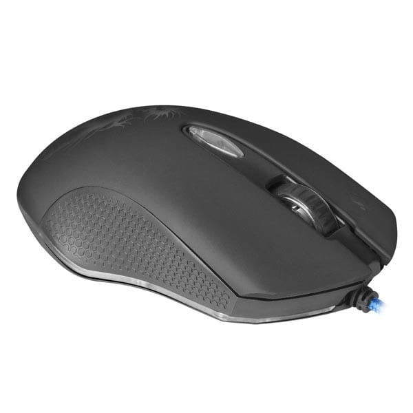 Defender Mysz Sky Dragon GM-090L, 3200DPI, optyczna, 6kl., 1 scroll, przewodowa USB, czarna, z podkładką gamingową, podświetlona