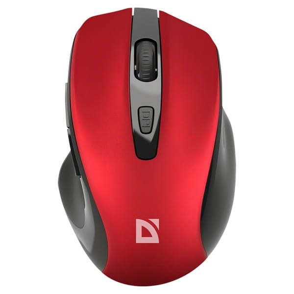 Defender Mysz PRIME MB-053, 1600DPI, 2.4 [GHz], optyczna, 6kl., bezprzewodowa, czerwona, 1 szt AA, nano odbiornik, cicha