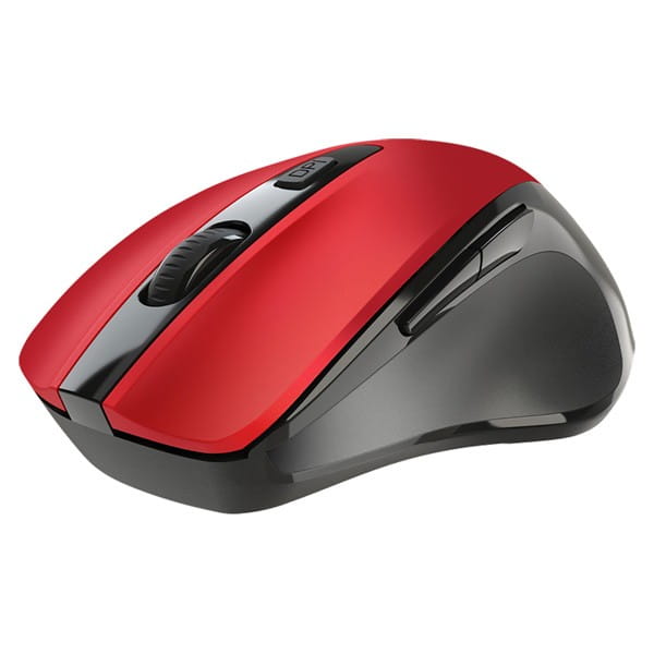 Defender Mysz PRIME MB-053, 1600DPI, 2.4 [GHz], optyczna, 6kl., bezprzewodowa, czerwona, 1 szt AA, nano odbiornik, cicha