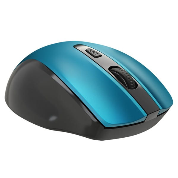 Defender Mysz PRIME MB-053, 1600DPI, 2.4 [GHz], optyczna, 6kl., bezprzewodowa, turkusowa, 1 szt AA, nano odbiornik, cicha